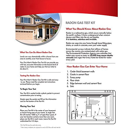 First Alert Radon Gas Test Kit, RD1