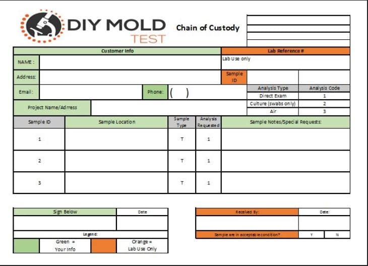 DIY Mold Test, Mold Test Kit For Home Air Professional Air Test (3 Tests) All Lab Fees and Expert Consult Included