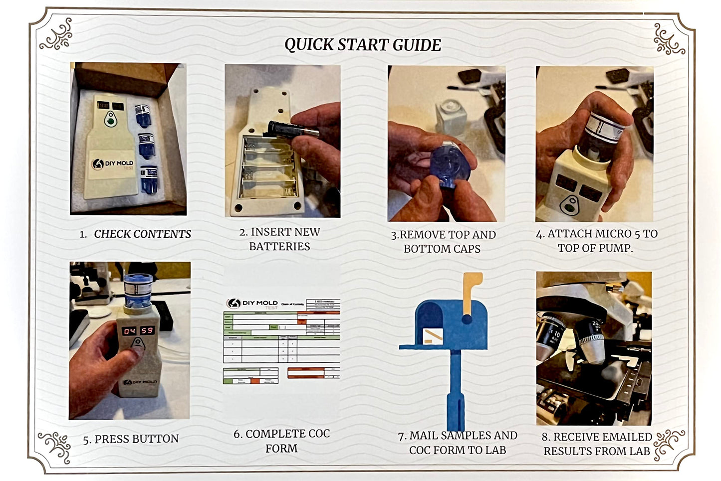 DIY Mold Test, Mold Test Kit For Home Air Professional Air Test (3 Tests) All Lab Fees and Expert Consult Included