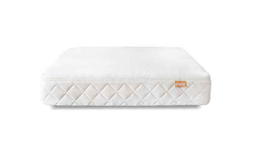 Happsy Organic Mattress, Healthy and Safe Mattress with Organic Latex and Encased Coils, Non-Toxic, Queen