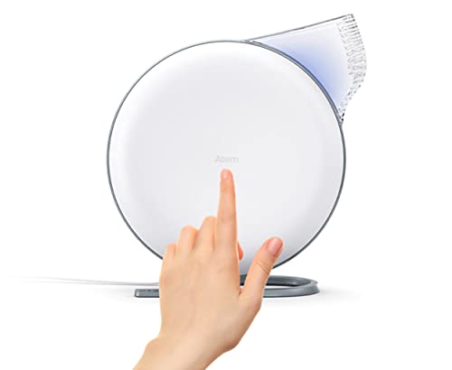 IQAir Atem Desk Air Purifier for Home, Office, Desktop, Small Room up to 150 sq ft, HyperHEPA Filter Technology for Bacteria, Viruses, Allergens, Pets, Asthma Triggers, Pollen, Dust, Swiss Design, Made in Germany, White