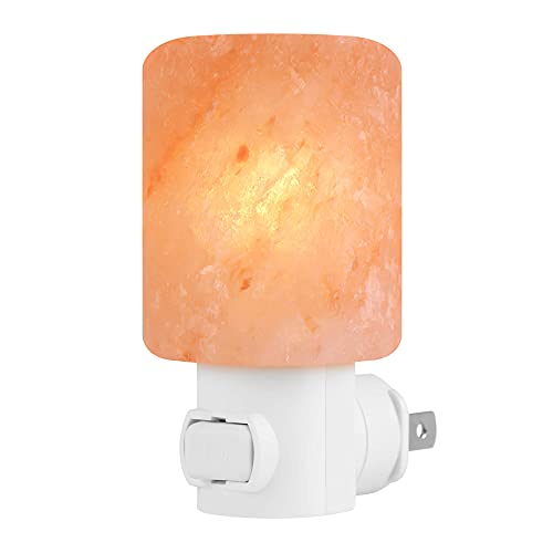 Syntus Himalayan Salt Lamp Natural Crystal Salt Light Glow Hand Carved Night Lights Wall Light, UL Listed Plug for Lighting, Decoration and Air Purifying