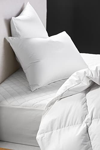 Coyuchi Organic Cotton Mattress Pad, Queen, Soft Cotton Mattress Cover, White
