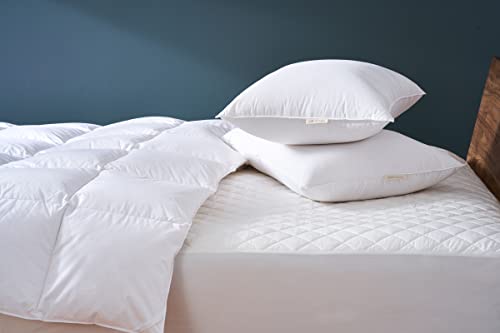 Coyuchi Organic Cotton Mattress Pad, Queen, Soft Cotton Mattress Cover, White