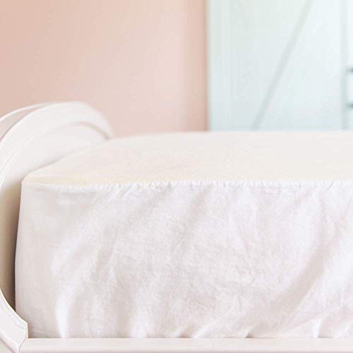 Naturepedic Organic Waterproof Mattress Protector Pad, Fitted Stretch Knit Mattress Cover for 9"-16" Depth, King