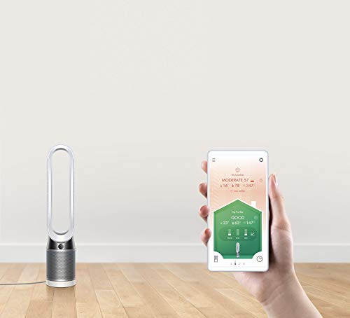 Dyson Pure Cool, TP04 - HEPA Air Purifier and Tower Fan, White/Silver (Renewed)