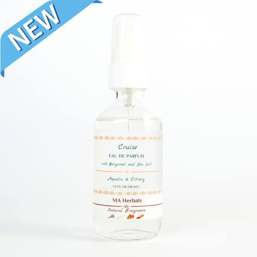 MA Herbals Natural Fragrance Cruise Bergamot Citrus Summer Vacation Perfume | Notes of Sea Salt, Lemon Verbena, Light Musk | Long Lasting Fresh Acqua Perfume made with Essential Oils