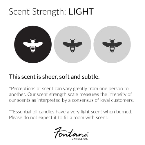 Fontana Candle Company - Beeswax and Coconut Oil Unscented Candle 9oz | Wood Wick | Non Toxic | Long Burn Time | Beautiful Glass Jar Display