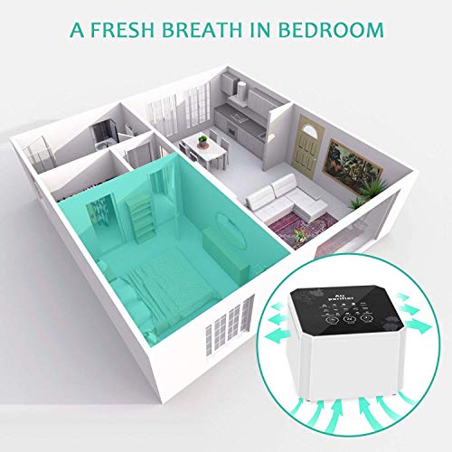 potulas Air Purifier with True HEPA Filter, 3-in-1 Filter Mini Desktop Air Cleaner Small Air Purifier for Personal Office, Bedroom, Home, Small Spaces