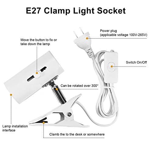 Wolezek Red Light Therapy Lamp with Lamp Holder, 660nm Red and 850nm Near Infrared Combo Red Light Therapy Bulb, Therapy Device for Skin Care Pain Relief