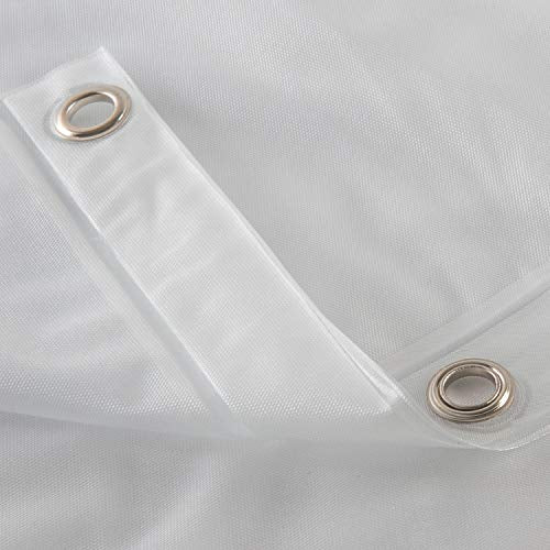 Bath Bliss 70"x72" PEVA Curtain, 7.2G Thickness, Rust Resistant, Eco-Friendly, for Bathroom, in Frost Shower Liner