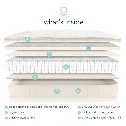 Naturepedic Serenade Organic Mattress, Cushion Firm Hybrid Mattress with Organic Latex and Encased Coils, Twin