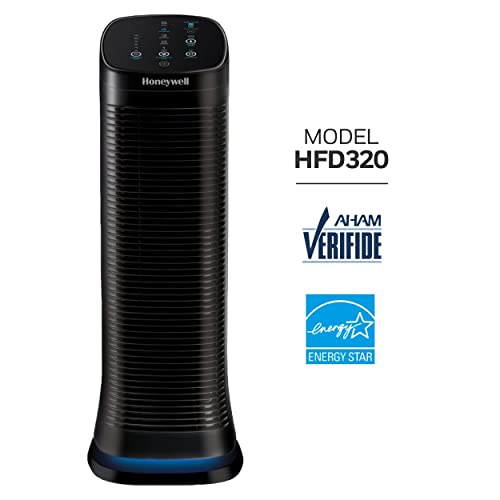 Honeywell HFD320 Air Genius 5 Air Purifier, Large Rooms (250 sq. ft.) Black
