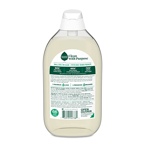 Seventh Generation EasyDose Laundry Detergent, Ultra Concentrated: 66 Loads, Fresh Lavender Scent, 23.1 Fl Oz