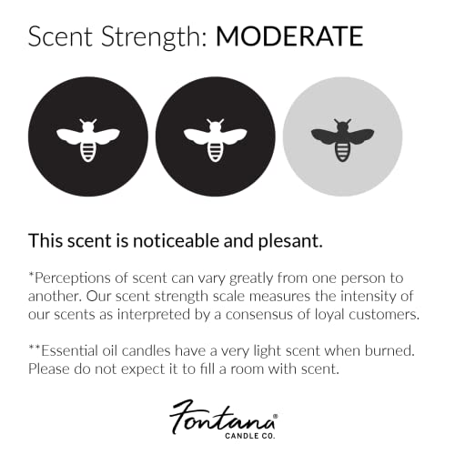Fontana Candle Company - Lemon Orange Blossom | Lightly Scented Candle 9 oz | Made from Beeswax and Coconut Oil | Essential Oil | Wood Wick | Long Lasting | Non Toxic Clean Burn