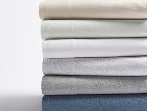 Coyuchi Cloud Brushed Organic Flannel Pillowcase Set/2 (King, Pale Gray Heather)