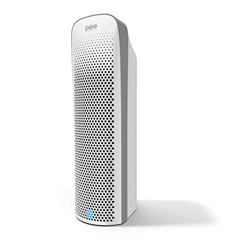 Pure Enrichment® PureZone™ Elite True HEPA Large Room Tower Air Purifier with Air Quality Monitor, 4 Stage Filtration and UV-C Light, Helps Destroy Bacteria, Smoke, Pollen & Dust (White)