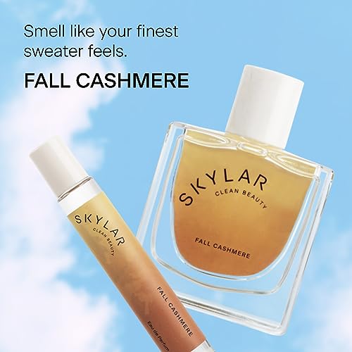 Skylar Fall Cashmere Eau de Perfume - Hypoallergenic & Clean Perfume for Women & Men, Vegan & Safe for Sensitive Skin - Spicy Gourmand Perfume with Notes of Cinnamon, Almond, & Ginger - (50mL /1.7 Fl oz)