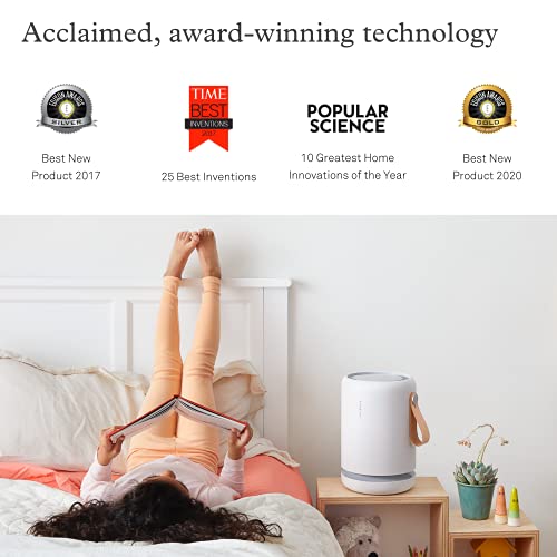 Molekule - Air Mini+ - FDA-Cleared Medical Air Purifier with Particle Sensor and PECO Technology for Smoke, Allergens, Pollutants, Viruses, Bacteria, and Mold- 250 sq. ft.