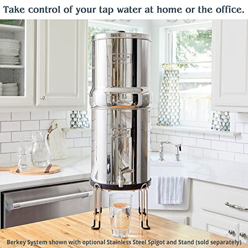 Big Berkey Gravity-Fed Water Filter with 2 Black Berkey Elements Provides Clean, Refreshing Water at Home, Camping, RVing, Off-Grid, Emergencies