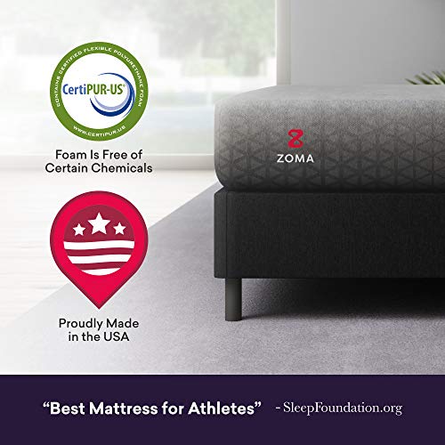 ZOMA Start King Mattress, 10" Inch Memory Foam King Bed Mattress in a Box with CertiPUR-US Certified Foam for a Supportive & Cooler Sleep, Medium-Soft Feel, Fiberglass Free Mattresses | Made in USA