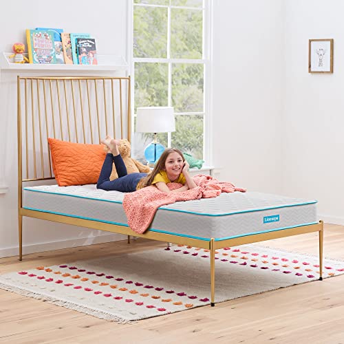 Linenspa 6 Inch Innerspring Full Mattress with Foam Layer - Firm Feel - CertiPUR-US Certified - Mattress in a Box, White