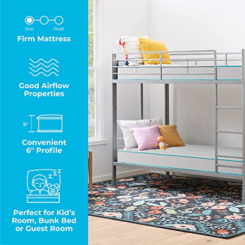 Linenspa 6 Inch Innerspring Full Mattress with Foam Layer - Firm Feel - CertiPUR-US Certified - Mattress in a Box, White