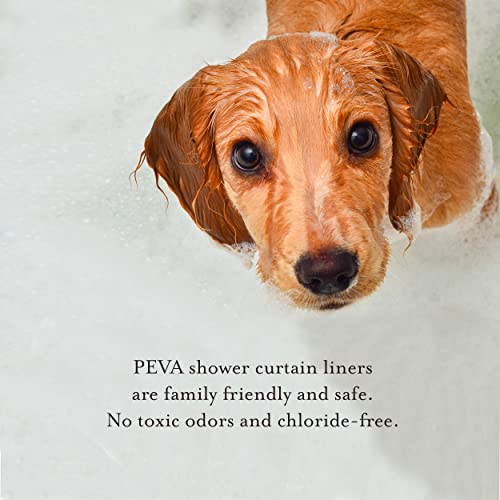 Laura Ashley Chloride Free Biodegradable 72" x 72" Peva Shower Curtain Liner, Frosty