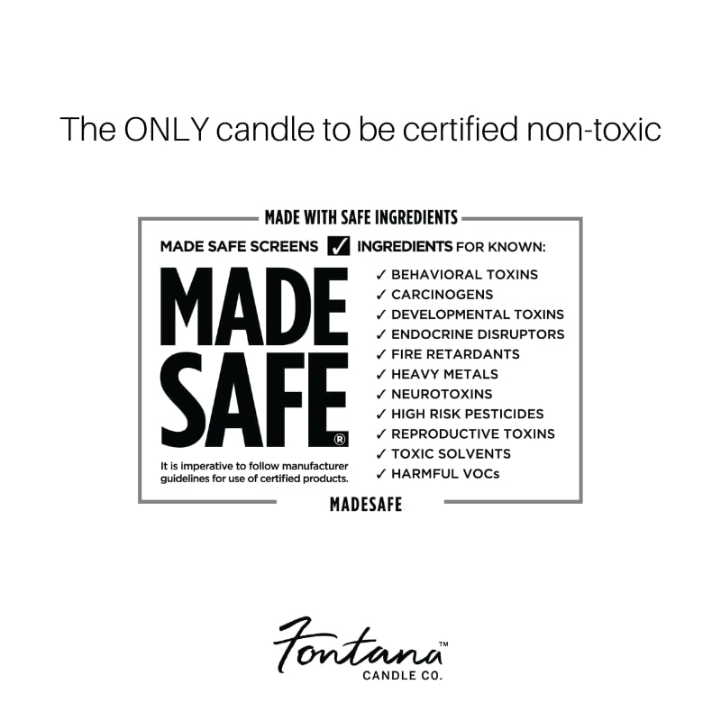 Fontana Candle Co - Peppermint Twist Candle 9 oz | Lightly Scented Candle | Made from Beeswax and Coconut Oil | Essential Oil | Wood Wick | Long Lasting | Clean Burn and Non Toxic