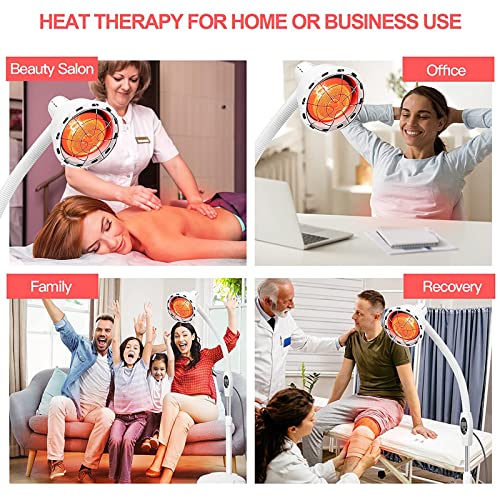 Infrared Light Stand, 275W Red Light Near Infrared Heat Lamp with Flexible Arm and Remove Control