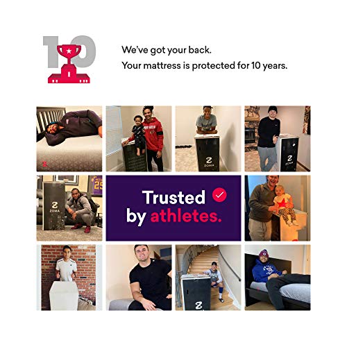 ZOMA Start King Mattress, 10" Inch Memory Foam King Bed Mattress in a Box with CertiPUR-US Certified Foam for a Supportive & Cooler Sleep, Medium-Soft Feel, Fiberglass Free Mattresses | Made in USA