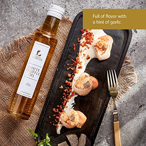 TruffleHunter - White Truffle Oil - Extra Virgin Olive Oil for Cooking & Seasoning - 8.45 Oz