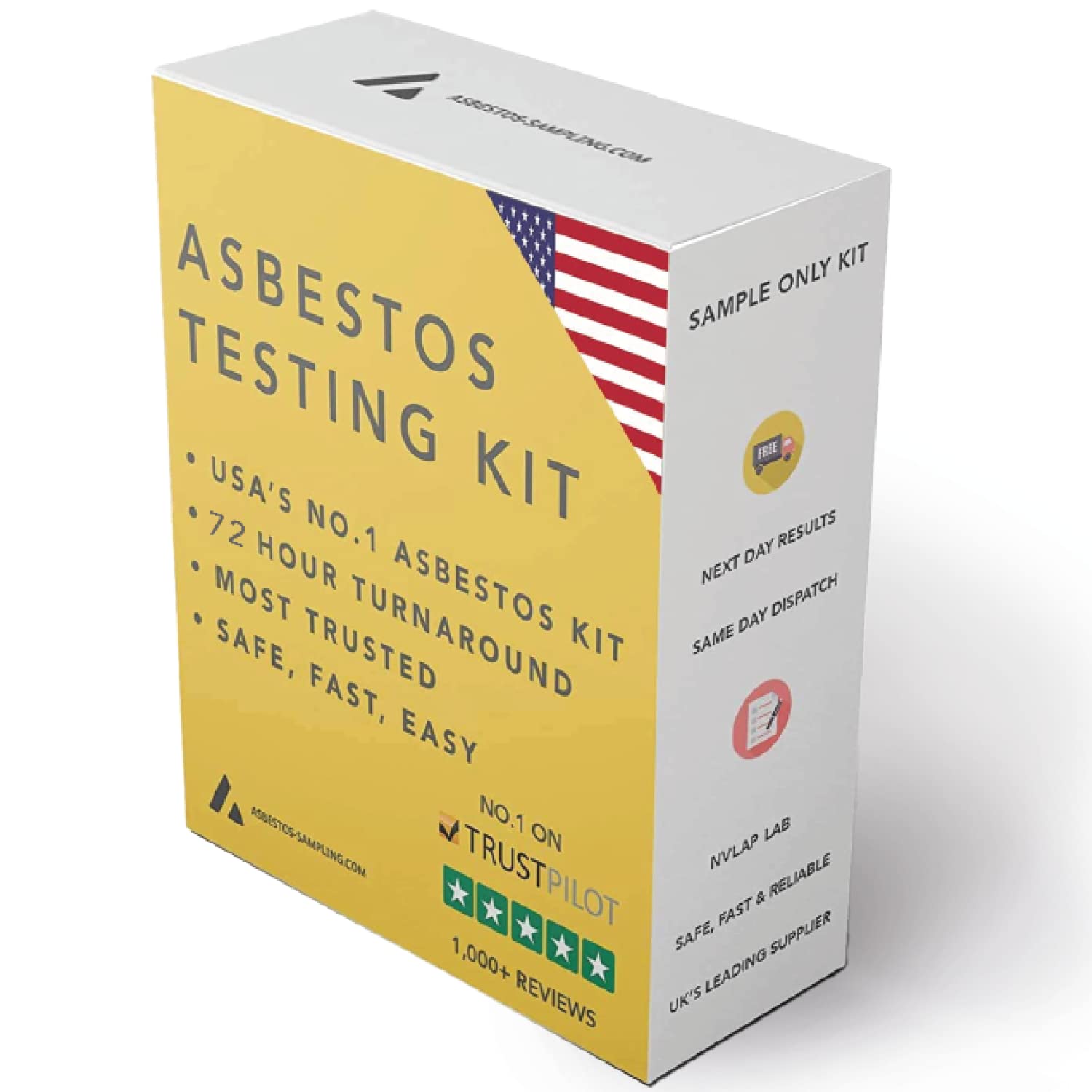 Asbestos Test Kit - Sample Only Testing - 72hr (3 Business Days) NVLAP ...