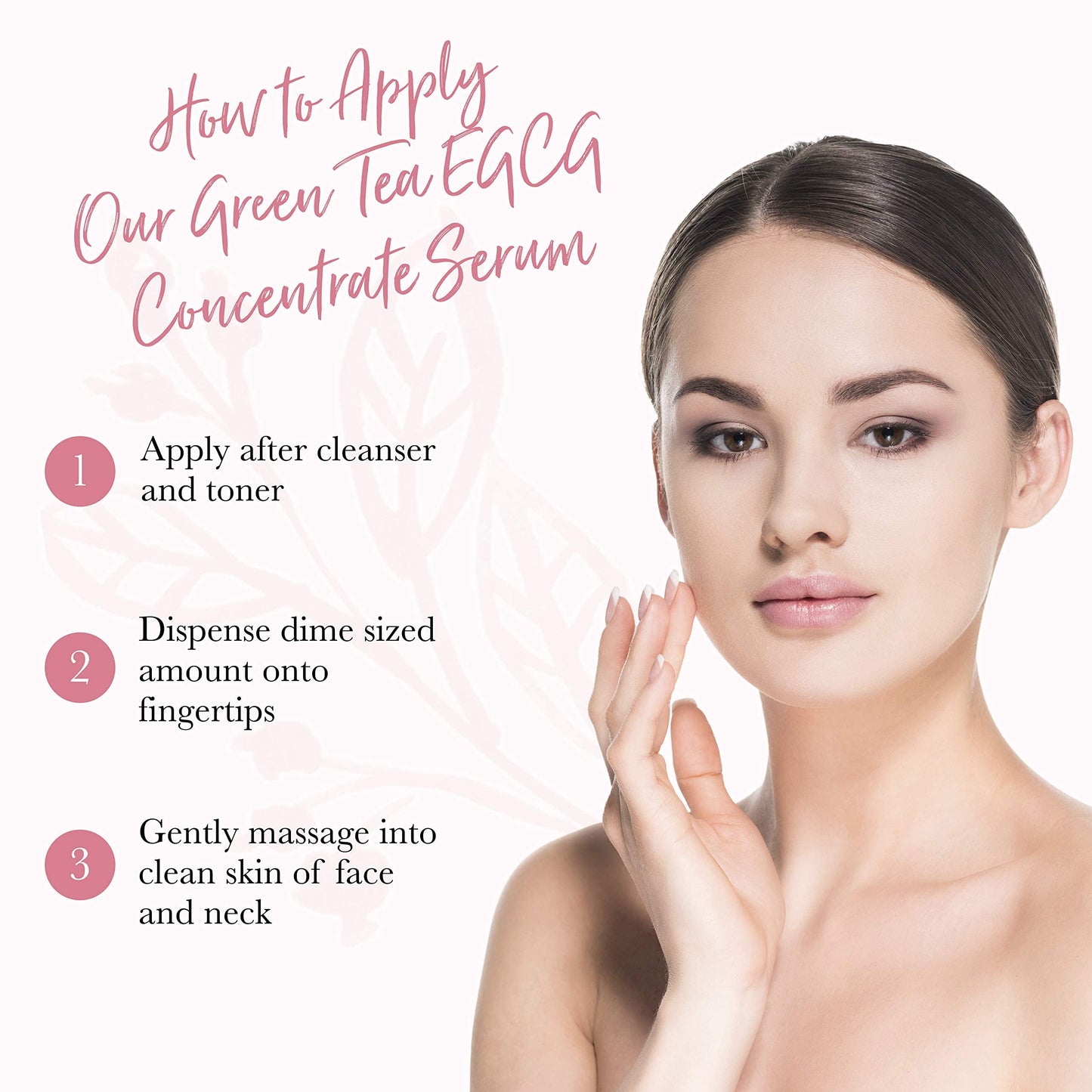 100% PURE Green Tea EGCG Serum, Daily Anti-Wrinkle Serum for All Skin Types, Anti-Wrinkle Facial Serum, Made with Green Tea EGCG (1 Fl Oz)