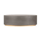Armen Living Anais Modern Oval Coffee Table, Grey Concrete and Brass