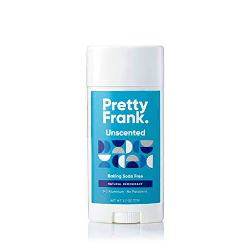 Pretty Frank Natural Deodorant Stick – Baking Soda-Free, Natural Deodorant for Women, Men & Teens, Aluminum-Free, Made with Organic, Safe, and Effective Ingredients (Unscented, 1pk)