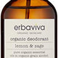 Erbaviva Lemon & Sage Organic Deodrant 3.5 Fl Oz - Underarm Spray with Powerful All Natural Essential Oils - Unisex Warm & Woodsy Smelling Deodorant For Odor Protection, Aluminum and Chemical Free