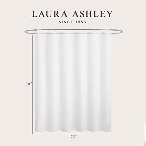 Laura Ashley Chloride Free Biodegradable 72" x 72" Peva Shower Curtain Liner, Frosty