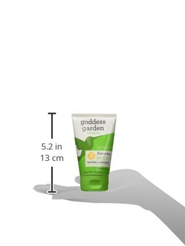 Goddess Garden Organics SPF 30 Everyday Natural Mineral Sunscreen Lotion for Sensitive Skin (3.4 Ounce Tube) Reef Safe, Water Resistant, Vegan, Leaping Bunny Certified Cruelty-Free, Non-Nano