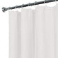 Maytex Water-Repellent Fabric Shower Curtain Liner with Weighted Hem, Soft Microfiber, Quick Drying and Washable Shower Liner, 70" x 72", White