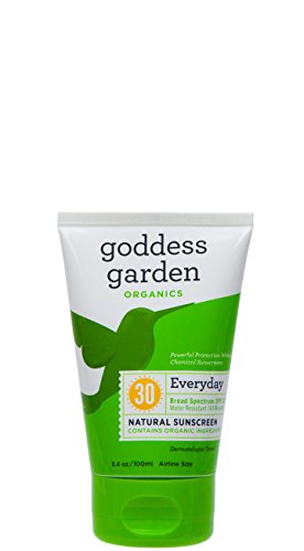 Goddess Garden Organics SPF 30 Everyday Natural Mineral Sunscreen Lotion for Sensitive Skin (3.4 Ounce Tube) Reef Safe, Water Resistant, Vegan, Leaping Bunny Certified Cruelty-Free, Non-Nano