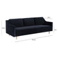 TOV Furniture The Milan Collection Modern Velvet Upholstered Living Room Sofa, Black