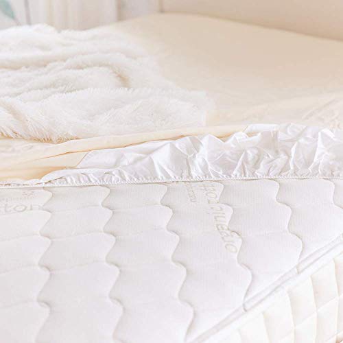 Naturepedic Organic Waterproof Mattress Protector Pad, Fitted Stretch Knit Mattress Cover for 9"-16" Depth, King