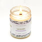 Fontana Candle Company - Lavender | Lightly Scented Candle 9 oz | Made from Beeswax and Coconut Oil | Essential Oil | Wood Wick | Long Lasting | Non Toxic Clean Burn