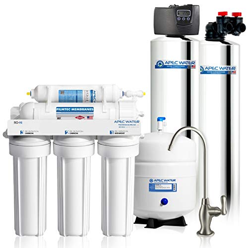 APEC Water Systems TO-SOLUTION-15 Whole House Water filteration, Salt Free Water Softener & Reverse Osmosis Drinking Water Filtration Systems for 3-6 Bathrooms