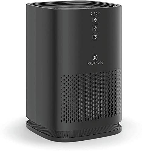 Medify MA-14 Air Purifier with H13 True HEPA Filter | 200 sq ft Coverage | for Allergens, Wildfire Smoke, Dust, Odors, Pollen, Pet Dander | Quiet 99.9% Removal to 0.1 Microns | Black, 1-Pack