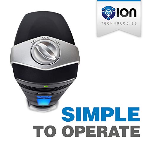 OION Technologies B-1000 Permanent Filter Ionic Air Purifier Pro Ionizer with UV-C Sanitizer, New (Black)