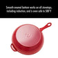 STAUB Cast Iron Pan with Lid 10-inch, 2.9 Quart Serves 2-3, Fry Pan, Cast Iron Skillet, Wok, Made in France, Cherry