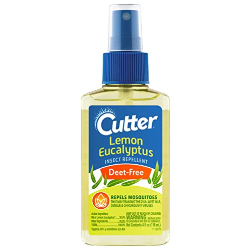 Cutter Lemon Eucalyptus Insect Repellent, No DEET Mosquito Repellent, 4 fl Ounce (Pump Spray)