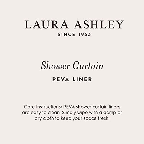 Laura Ashley Chloride Free Biodegradable 72" x 72" Peva Shower Curtain Liner, Frosty